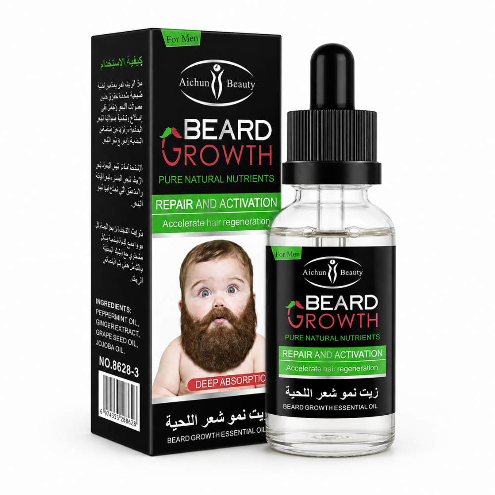 Beard Growth Oil for Men – Natural Beard Care & Nourishing Essential Oil